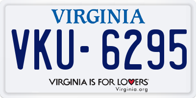 VA license plate VKU6295