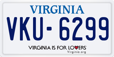 VA license plate VKU6299