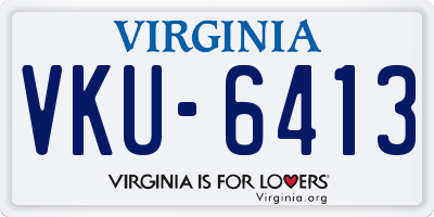 VA license plate VKU6413