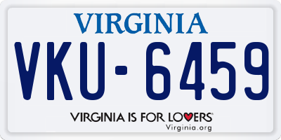 VA license plate VKU6459
