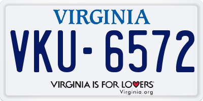 VA license plate VKU6572