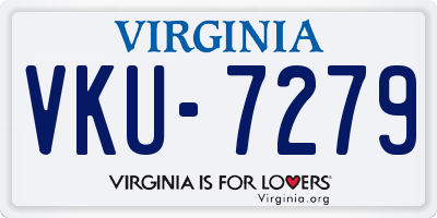 VA license plate VKU7279