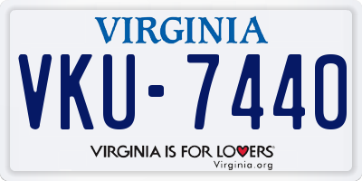 VA license plate VKU7440