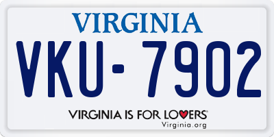 VA license plate VKU7902