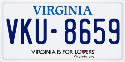 VA license plate VKU8659
