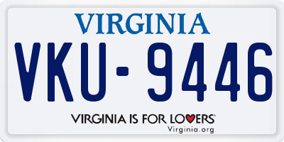 VA license plate VKU9446