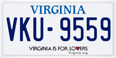 VA license plate VKU9559