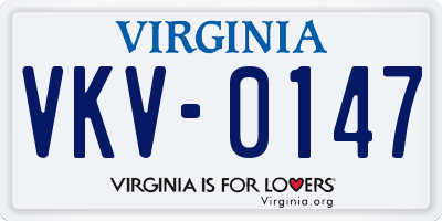 VA license plate VKV0147