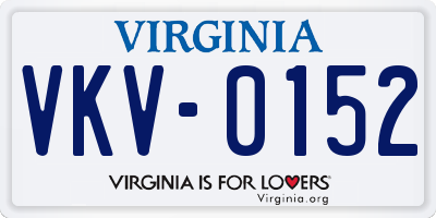 VA license plate VKV0152