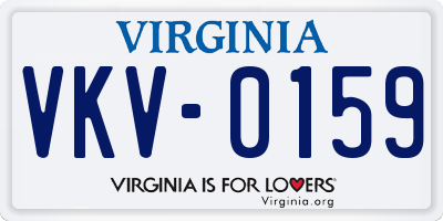 VA license plate VKV0159