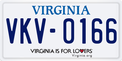 VA license plate VKV0166