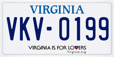 VA license plate VKV0199