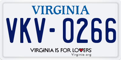 VA license plate VKV0266