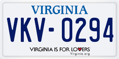 VA license plate VKV0294