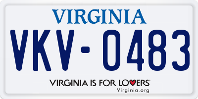 VA license plate VKV0483
