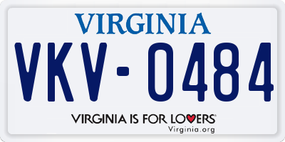 VA license plate VKV0484