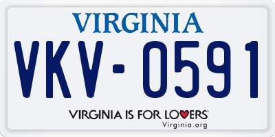 VA license plate VKV0591