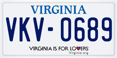 VA license plate VKV0689