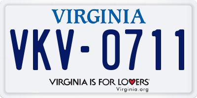 VA license plate VKV0711