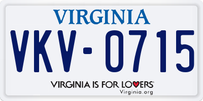 VA license plate VKV0715