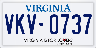 VA license plate VKV0737