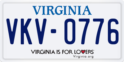 VA license plate VKV0776
