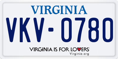 VA license plate VKV0780