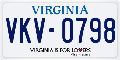 VA license plate VKV0798