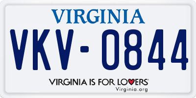 VA license plate VKV0844