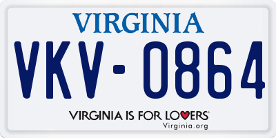 VA license plate VKV0864