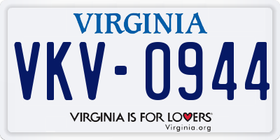 VA license plate VKV0944