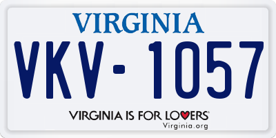VA license plate VKV1057