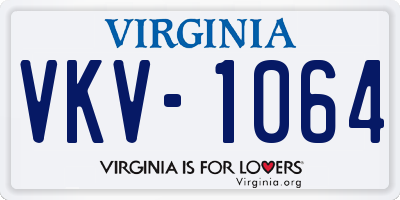 VA license plate VKV1064