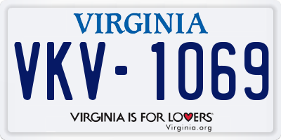VA license plate VKV1069