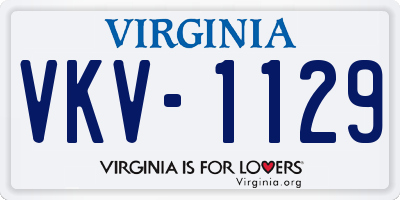 VA license plate VKV1129