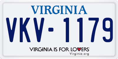 VA license plate VKV1179