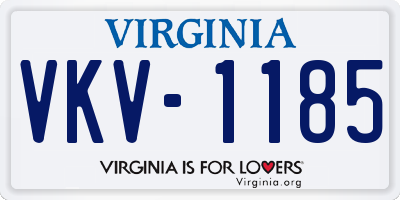 VA license plate VKV1185