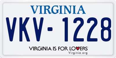 VA license plate VKV1228