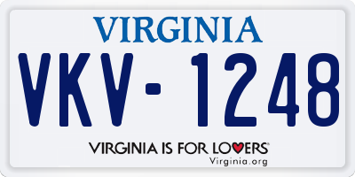 VA license plate VKV1248
