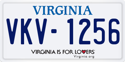 VA license plate VKV1256