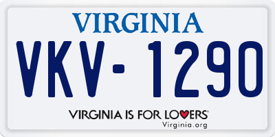 VA license plate VKV1290