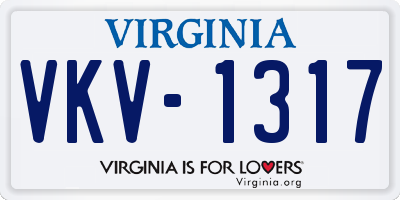 VA license plate VKV1317