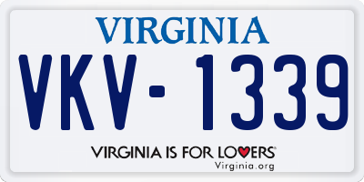 VA license plate VKV1339