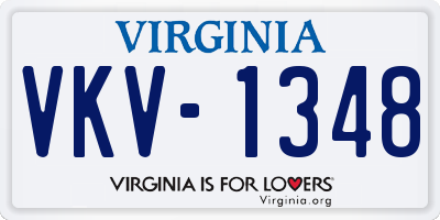 VA license plate VKV1348