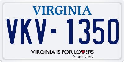 VA license plate VKV1350