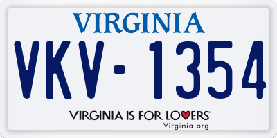 VA license plate VKV1354
