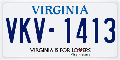 VA license plate VKV1413