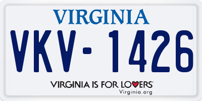 VA license plate VKV1426