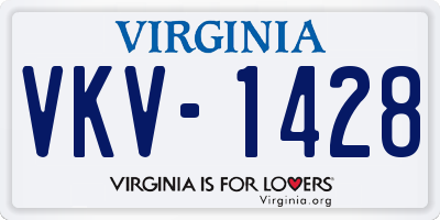 VA license plate VKV1428