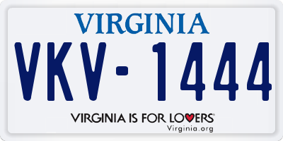 VA license plate VKV1444
